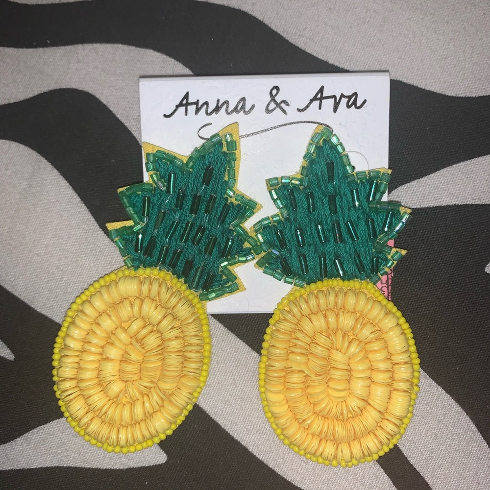 Anna and Ava pineapple earrings.